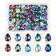 Cheriswelry 100pcs 10 Farben nähen auf Strass DIY-CW0001-38-1