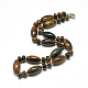 Colliers de perles naturelles en œil de tigre NJEW-S388-13-1