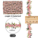 15 ヤードの花ポリエステル刺繍レースリボン  洋服アクセサリーデコレーション  ライトコーラル  3/4インチ（20mm） OCOR-WH0070-77E-2