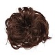 人工毛髪の延長  女性のお団子のためのヘアピース  ヘアドーナツアップポニーテール  耐熱高温繊維  サドルブラウン  15cm OHAR-G006-A14-2