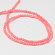 Dyed Natural Pink Coral Round Bead Strands CORA-Q025-3mm-03-2