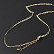 Латунные цепочки панцирного плетения ожерелья для женщин NJEW-D302-39G-3