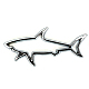 Цинковый сплав 3d акула автомобильные наклейки наклейки AUTO-PW0001-52D-1