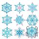 Kit fai da te per sottobicchieri con fiocchi di neve di Natale con pittura con diamanti WG22379-01-1