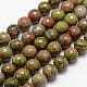 Natural Unakite Beads Strands G-G736-26-6mm-1