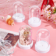 OLYCRAFT 4Pcs Acrylic Dome Display Case 2.8x4.3 Inch Column Acrylic Dome Display Clear Acrylic Dome Eternal Flower White Display Case Cloche Bell Jar for Flower Jewelry Storage Home Party Decoration DIY-WH0430-152-5
