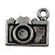 チベットスタイル合金エナメルのセッティング  カメラのペンダント  無鉛の  アンティークシルバー  14x12x3mm  穴：1mm X-TIBEP-48673-AS-LF-1