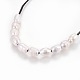 Collares de perlas naturales ajustables con cuentas NJEW-JN02305-01-2
