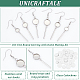 UNICRAFTALE 30pcs 314 Stainless Steel Earring Hooks with 36pcs Transparent Glass Cabochons DIY Flat Round Earring with Dome Making Kit Hypoallergenic Metal Dangle Earrings for Jewelry Making Craft DIY-UN0003-41-5