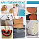 PandaHall Elite 6Pcs 6 Style Flat Round PU Leather Knitting Crochet Bags Nail Bottom Shaper Pad DIY-PH0021-06C-6