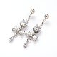 Bowknot 304 Stainless Steel Body Jewelries AJEW-I029-12B-1