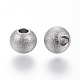 201 Stainless Steel Textured Beads X-STAS-P108-05-3