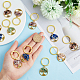 SUPERFINDINGS 20Pcs 5 Styles Tree of Life Keychain Gemstone Keychain Natural Crystal Stone Handmade Keyring Charm for DIY Lucky Bag Charms Keyring KEYC-FH0001-27-3