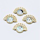 Eco-Friendly Brass Micro Pave Cubic Zirconia Links RB-I078-02G-NR-1
