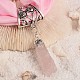 Nuggets ruvido naturale quarzo rosa pendenti sciarpa cauzione PALLOY-JF00017-3