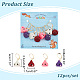 NBEADS 12 Pcs Teardrop with Cartoon Face Stitch Markers HJEW-PH01513-2