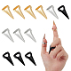 Nbeads 15Pcs 3 Colors Iron Finger Nail Tip Claw Rings MRMJ-NB0001-24-1