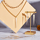 Beebeecraft 20Pcs 18K Gold Plated Triangle Charms Metal Charm Pendants with 20Pcs Jump Rings for DIY Necklace Earrings Jewelry Making(51x8x1mm) KK-BBC0002-05-5