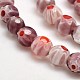 Faceted Millefiori Glass Round Beads Strands LK-P005-08-3