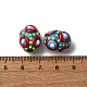 Стеклянные эмалевые бусины GLAA-C038-01B-4