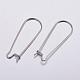 316 Surgical Stainless Steel Hoop Earrings Settings STAS-K146-040-33x12mm-1
