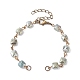 Fabrication de bracelets à maillons en perles de verre à facettes carrées AJEW-JB01150-52-1
