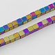 Chapelets de perles en hématite synthétique sans magnétiques G-Q876-4mm-1-2