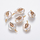 Colgantes naturales de perlas cultivadas de agua dulce PEAR-L027-06-2