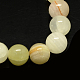 Chapelets de perles de pierres en jade jaune teinte G-R271-8mm-Y26-2