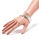 Mauvais œil en résine et bracelet extensible en perles acryliques pour femme BJEW-JB08609-3
