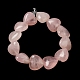 Granos naturales de abalorios de cuarzo rosa G-K335-01I-2