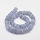 Natürlichen blauen Chalcedon flache runde Perlen-Stränge G-I131-02-12mm-2
