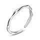 SHEGRACE Rhodium Plated 925 Sterling Silver Cuff Rings JR782A-1