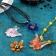 Набор для изготовления ожерелья с цветами и бабочками своими руками DIY-KS0001-34-7
