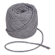 ジュエリー製作用綿糸スレッド  マクラメコード  グレー  4ミリメートル、約100 M /ロール OCOR-BC0012-E-02-5