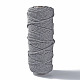 コットン糸  マクラメコード  装飾的な糸のスレッド  DIYの工芸品について  ギフトラッピングとジュエリー作り  グレー  3mm  約54.68ヤード（50m）/ロール OCOR-T001-01-20-1
