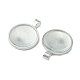 25mm Transparent Clear Domed Glass Cabochon Cover for Alloy Photo Pendant Making TIBEP-X0009-S-RS-3