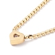 Collier pendentif coeur strass cristal avec chaînes de tennis X-NJEW-D296-04G-2
