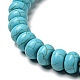 1 rangée de perles rondelles turquoises synthétiques X-TURQ-G109-10x6mm-06-4