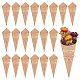 PandaHall Elite 50pcs Folding Kraft Paper Cones Flower Holder Bouquet Candy Chocolate Bags Boxes with Hemp Ropes Label Stickers Tape DIY Wedding Table Decor Party Gift Box DIY-PH0020-67-1