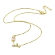 Ожерелья с подвесками из латуни с прозрачным кубическим цирконием NJEW-Z032-01A-1