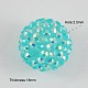 5PCS AB Color Chunky Round Resin Rhinestone Bubblegum Ball Beads X-RESI-S253-20mm-GAB20-2
