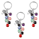Брелок-брелок с подвесками из натуральных и синтетических драгоценных камней и сплавов KEYC-PH01455-S-1