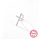 Bagues croix en argent sterling plaqué rhodium 925 pour femme PT9843-5-1