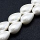 Electroplate Shell Pearl Beads Strands BSHE-G010-4x7mm-01-1
