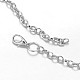 Модные железные ожерелья NJEW-JL184-01-4