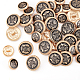 OLYCRAFT 80Pcs Metal Blazer Buttons Crown Badge Alloy Flat Round Buttons 15mm 20mm Antique Suits Button Set for Sewing Blazer BUTT-OC0001-21-5