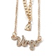 Alloy Double Layered Necklaces NJEW-B0002-02G-1
