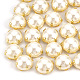 Botones de vástago de imitación de perla de plástico ABS BUTT-T002-8mm-01G-1