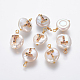 Colgantes naturales de perlas cultivadas de agua dulce PEAR-L027-01T-1